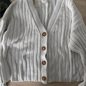 a new day Cream Button-Up Cardigan